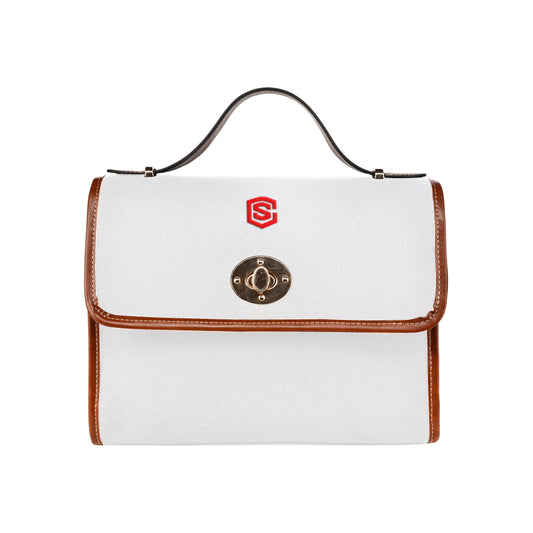 GRAY WATERFROOF CANVAS BAGRed logo Waterproof Canvas Bag/All Over Print (Model 1641)