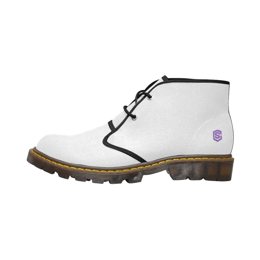 purple Men's Canvas Chukka Boots (Model 2402-1)