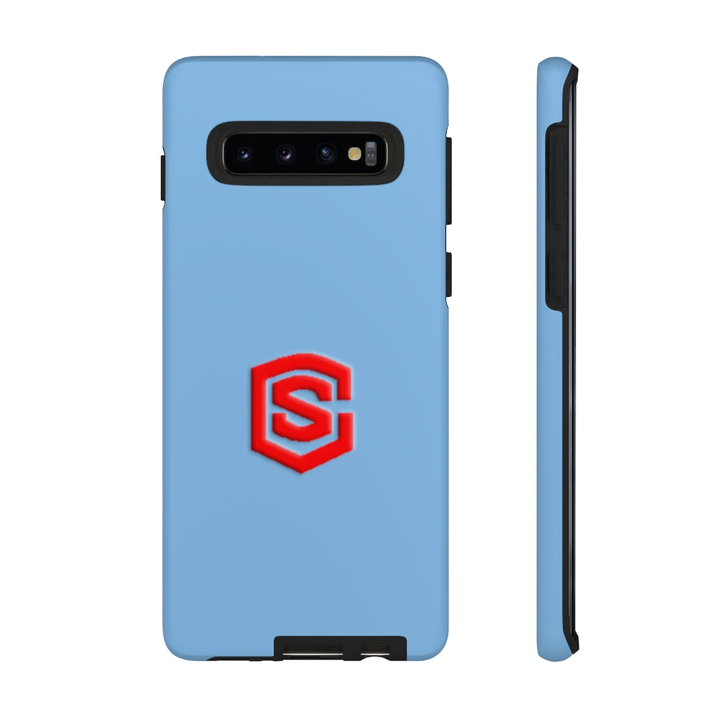 Blue Tough Cases Red Logo
