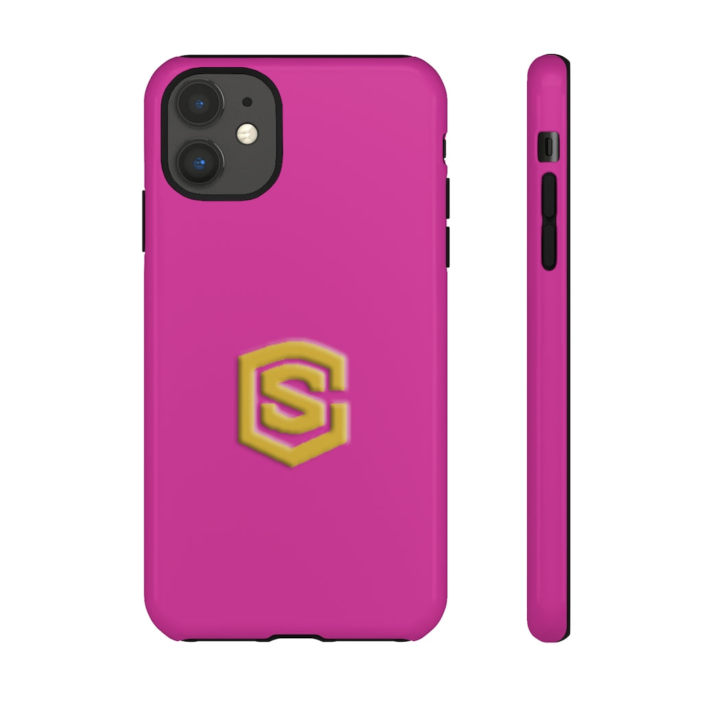 Pink Tough Cases Gold Logo