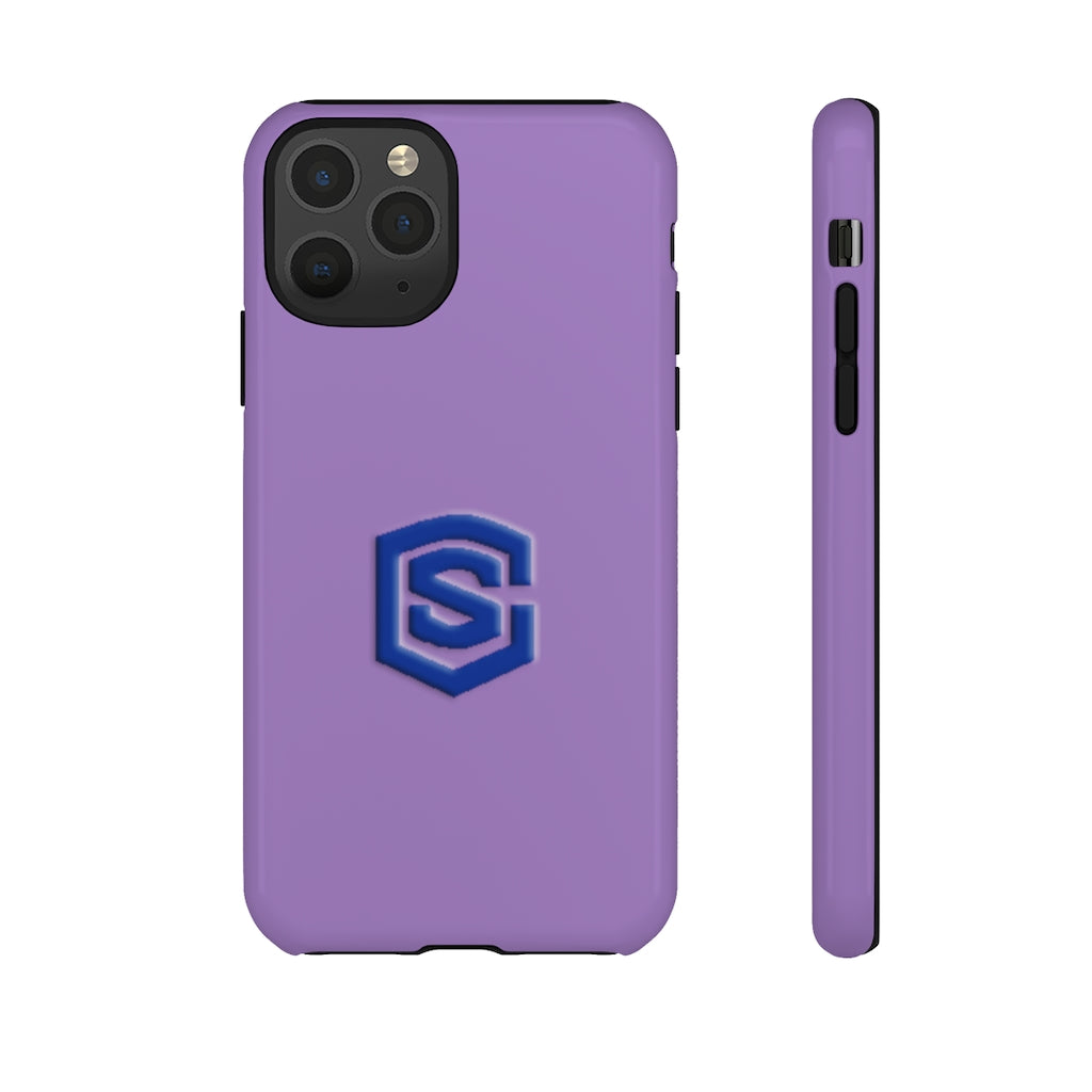 Purple Tough Cases Blue Logo