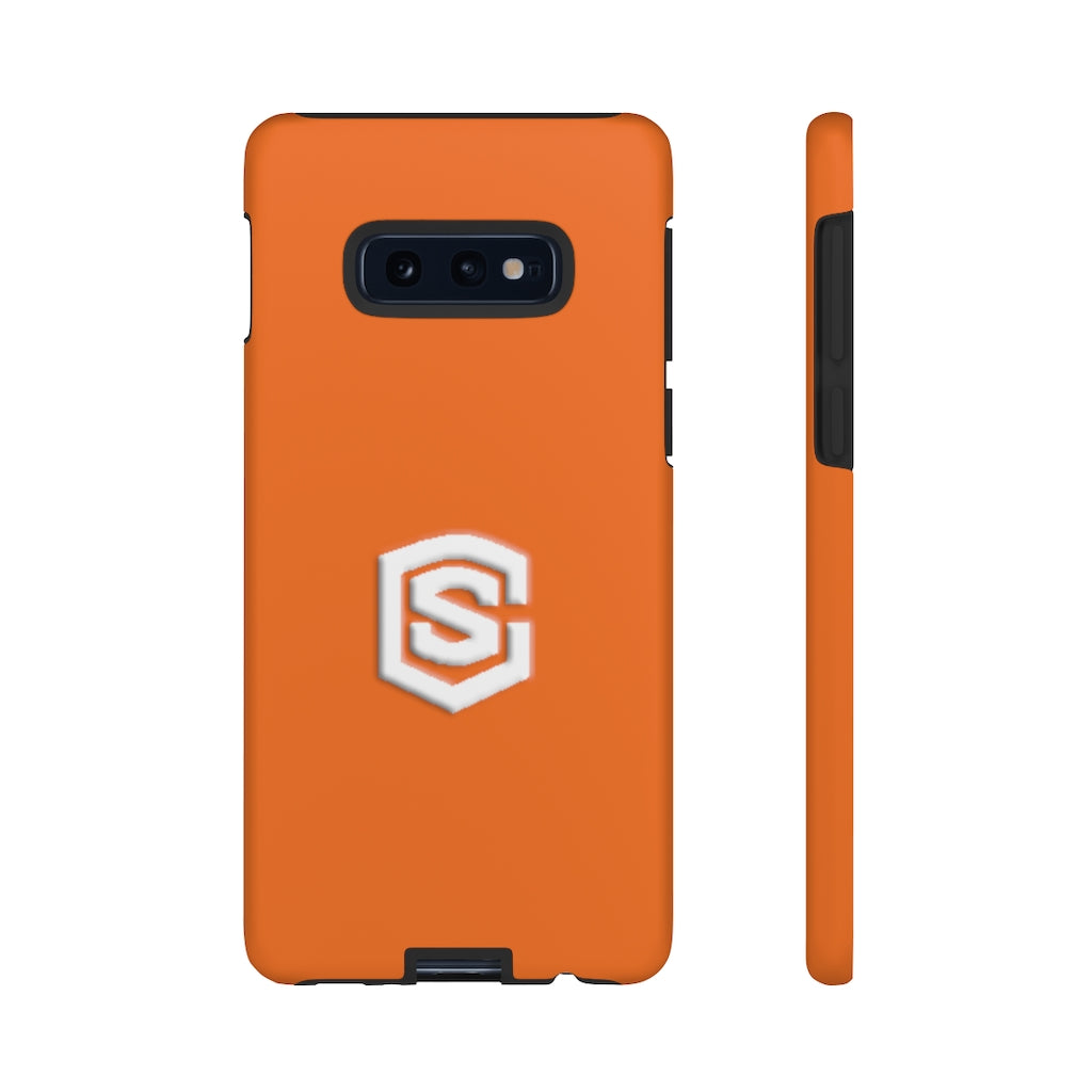Orange Tough Cases White Logo