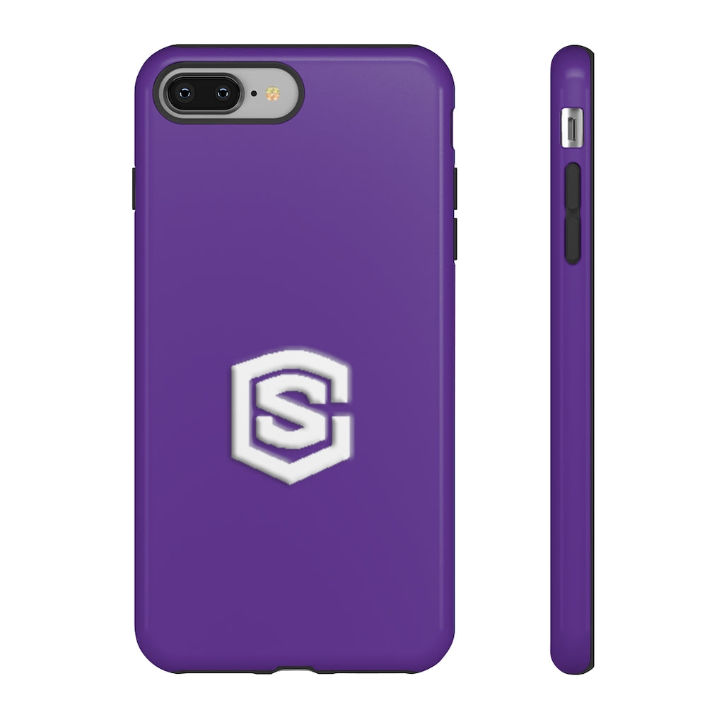 Purple Tough Cases White Logo