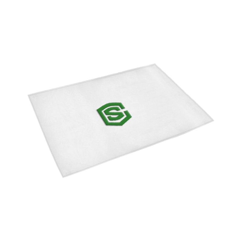 White Doormat 24" x 16" (Sponge Material) with Green Logo Doormat 24" x 16" (Sponge Material)