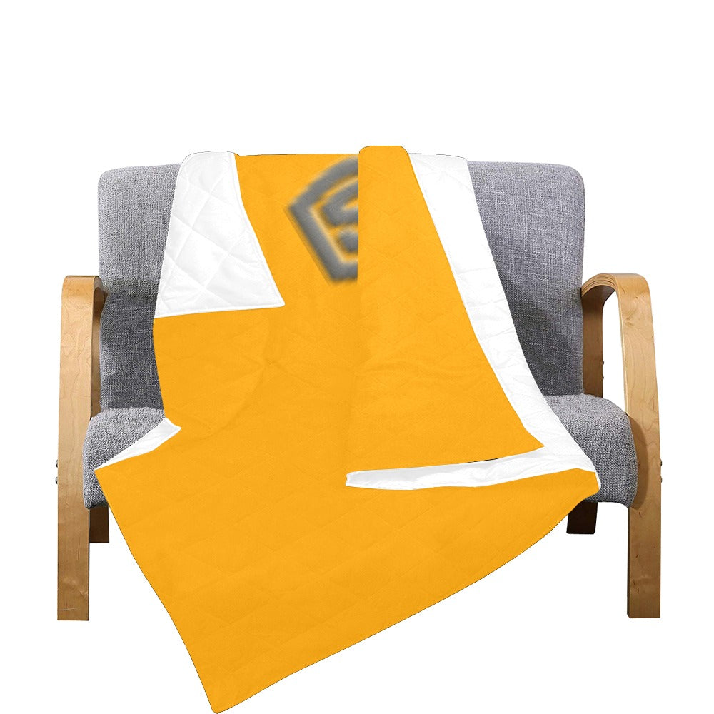 ORANGE CUSTOM QUILT GRAY LOGO Custom Quilt  70" x 80"