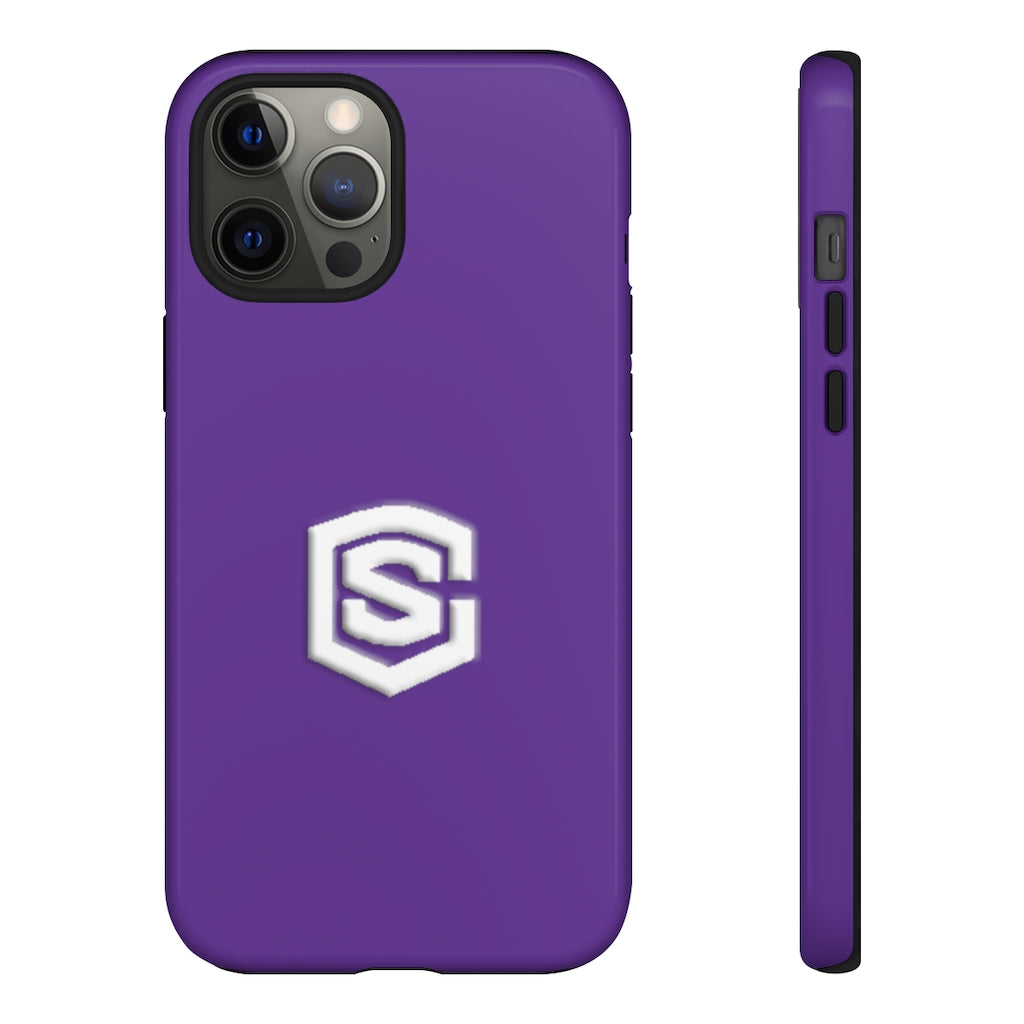Purple Tough Cases White Logo