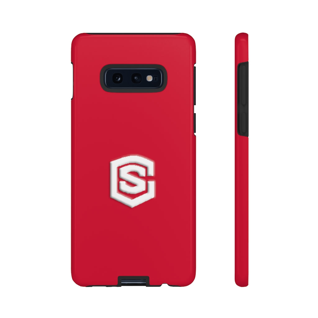 Red Tough Cases White Logo