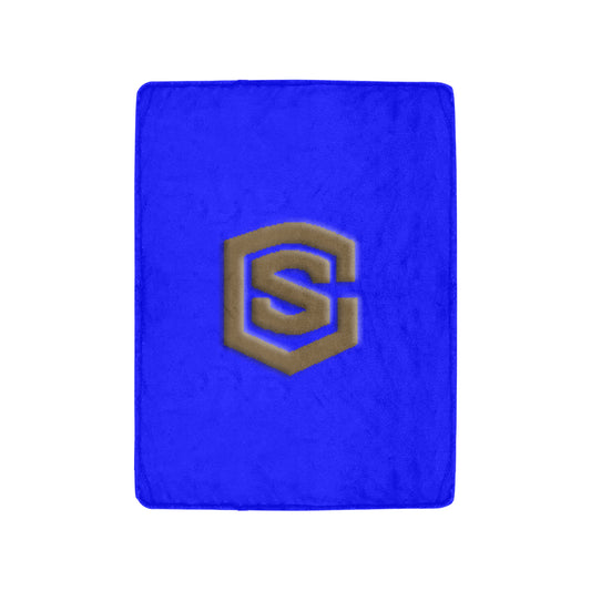 Blue Ultra-Soft Micro Fleece Blanket with Brown Logo Ultra-Soft Micro Fleece Blanket 30"x40"