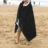 BlackKids' Hooded Bath Towels with Blue Logo Kids' Hooded Bath Towels