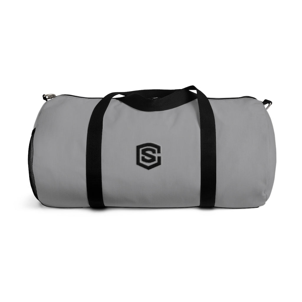 Grey Duffel Bag Black Logo