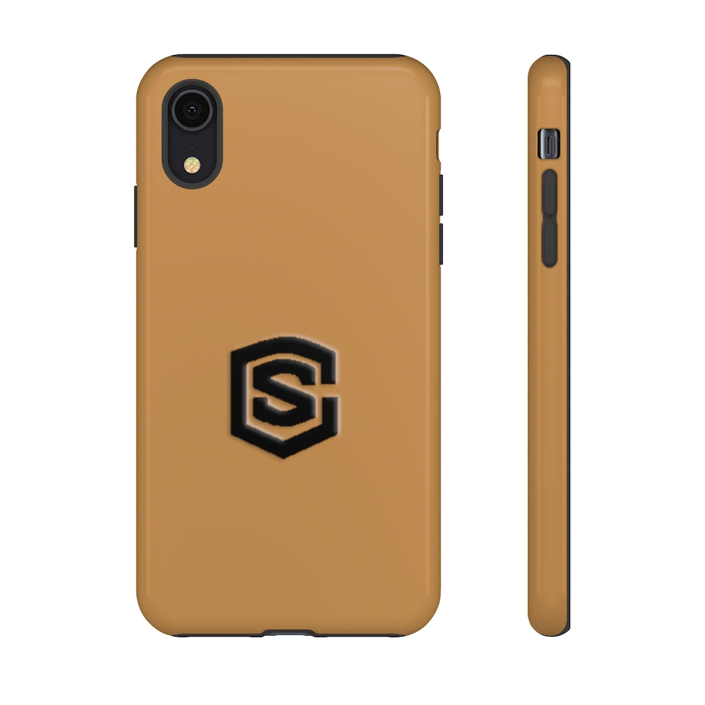 Brown Tough Cases Black Logo