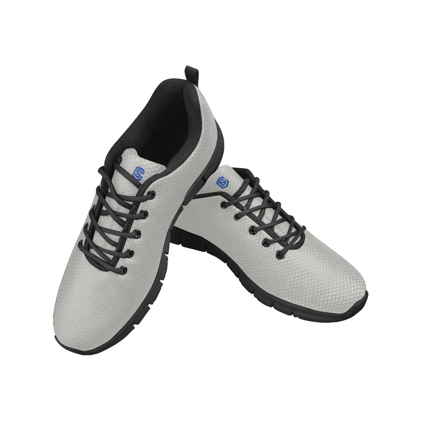 blue logo Men's Breathable Running Shoes (Model 055)