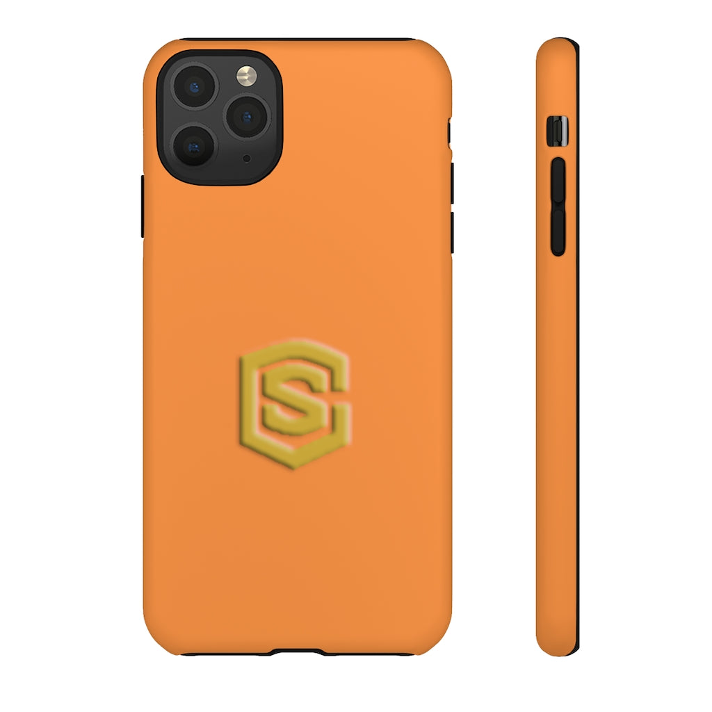 Orange Tough Cases Gold Logo