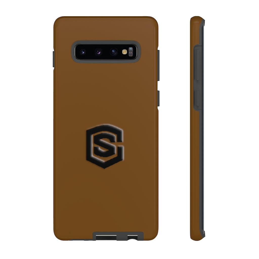 Brown Tough Cases Black Logo