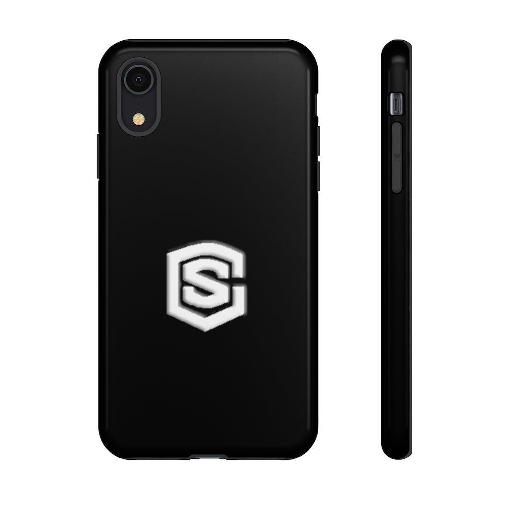 Black Tough Cases White Logo