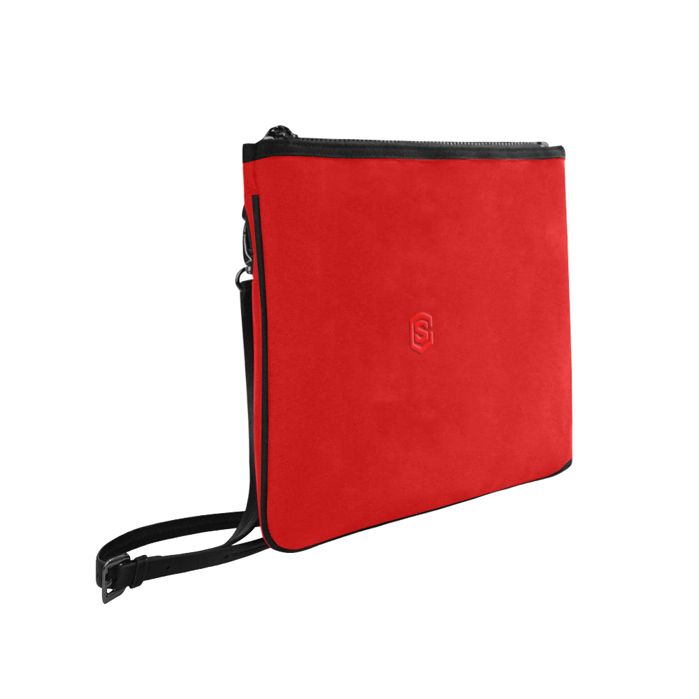 RED SLIM CLUTCH BAG  red logo Slim Clutch Bag (Model 1668)