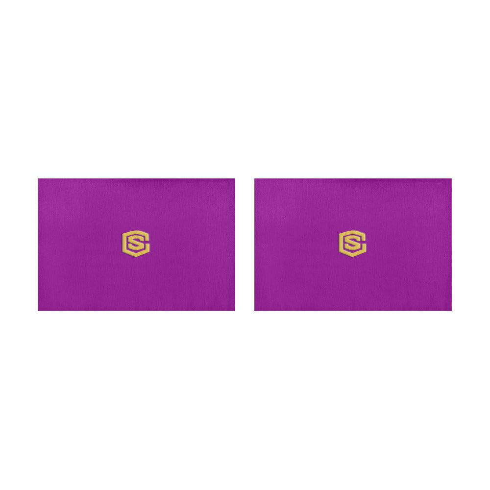 Purple Placemats 12" x 18" With Gold Logo Placemats 12" x 18" (Set of 2)