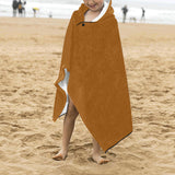 Orange Kids' Hooded Bath Towels with Brown Logo Kids' Hooded Bath Towels