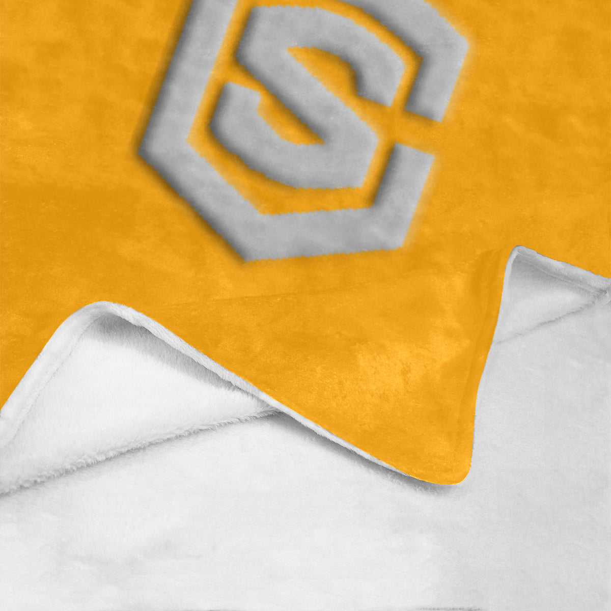 Orange Ultra-Soft Micro Fleece Blanket with Silver Logo Ultra-Soft Micro Fleece Blanket 30"x40"