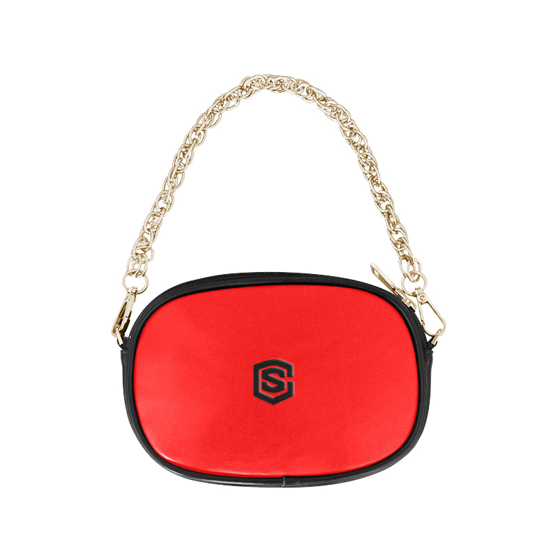 RED CHAIN PURSE black logo Chain Purse (Model 1626)