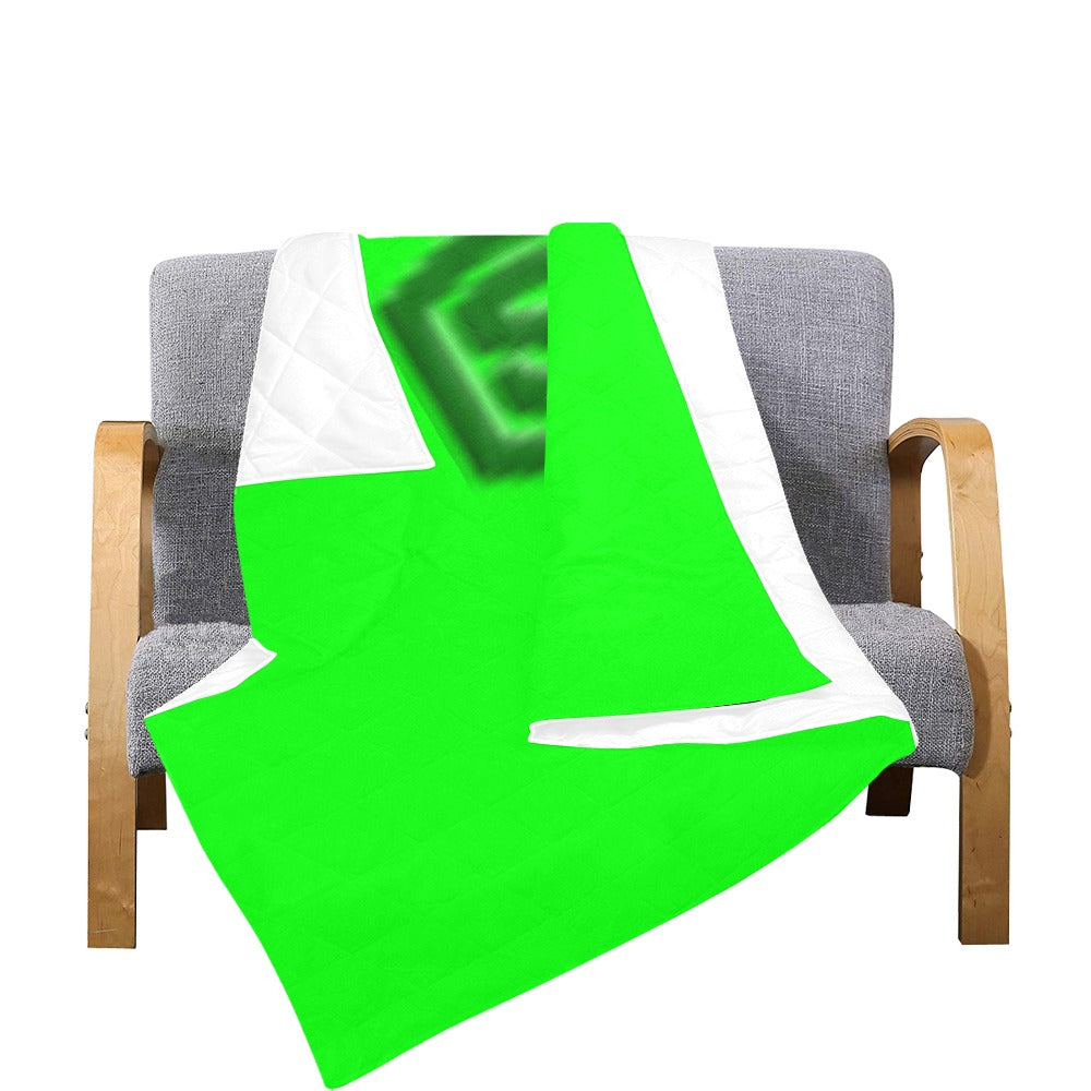 Green Quilt with Green Logo Custom Quilt  70" x 80"