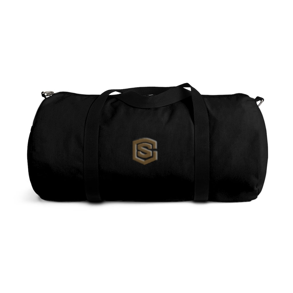 Black Duffel Bag Brown Logo