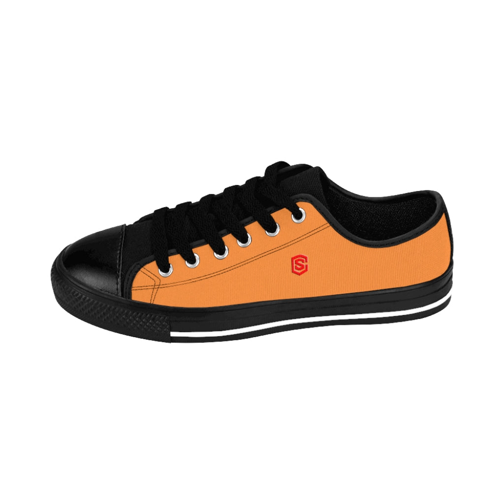 orange Men's Sneakers - red logo
