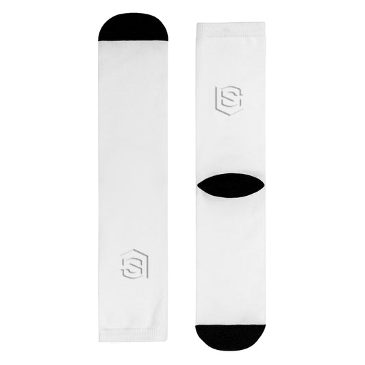 White Sublimation Crew Socks (EU) white Logo