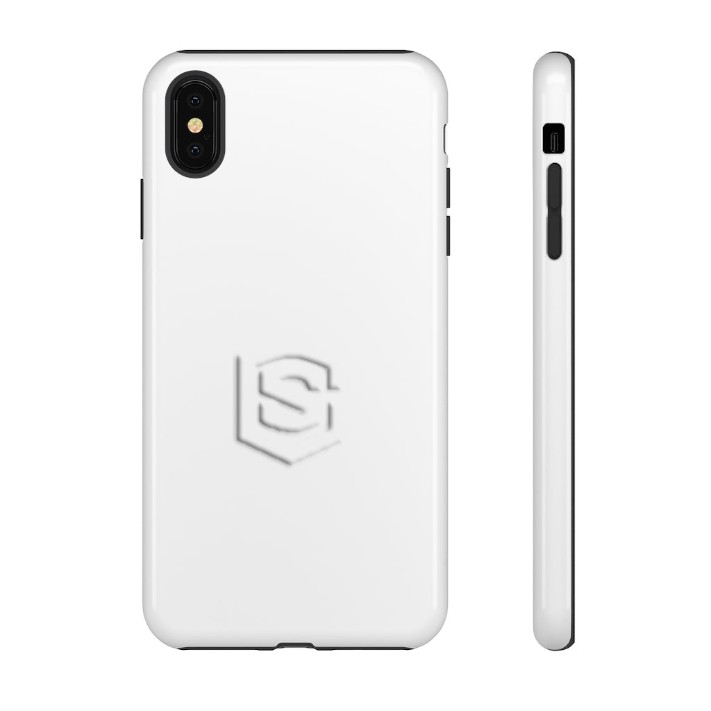 White Tough Cases White Logo