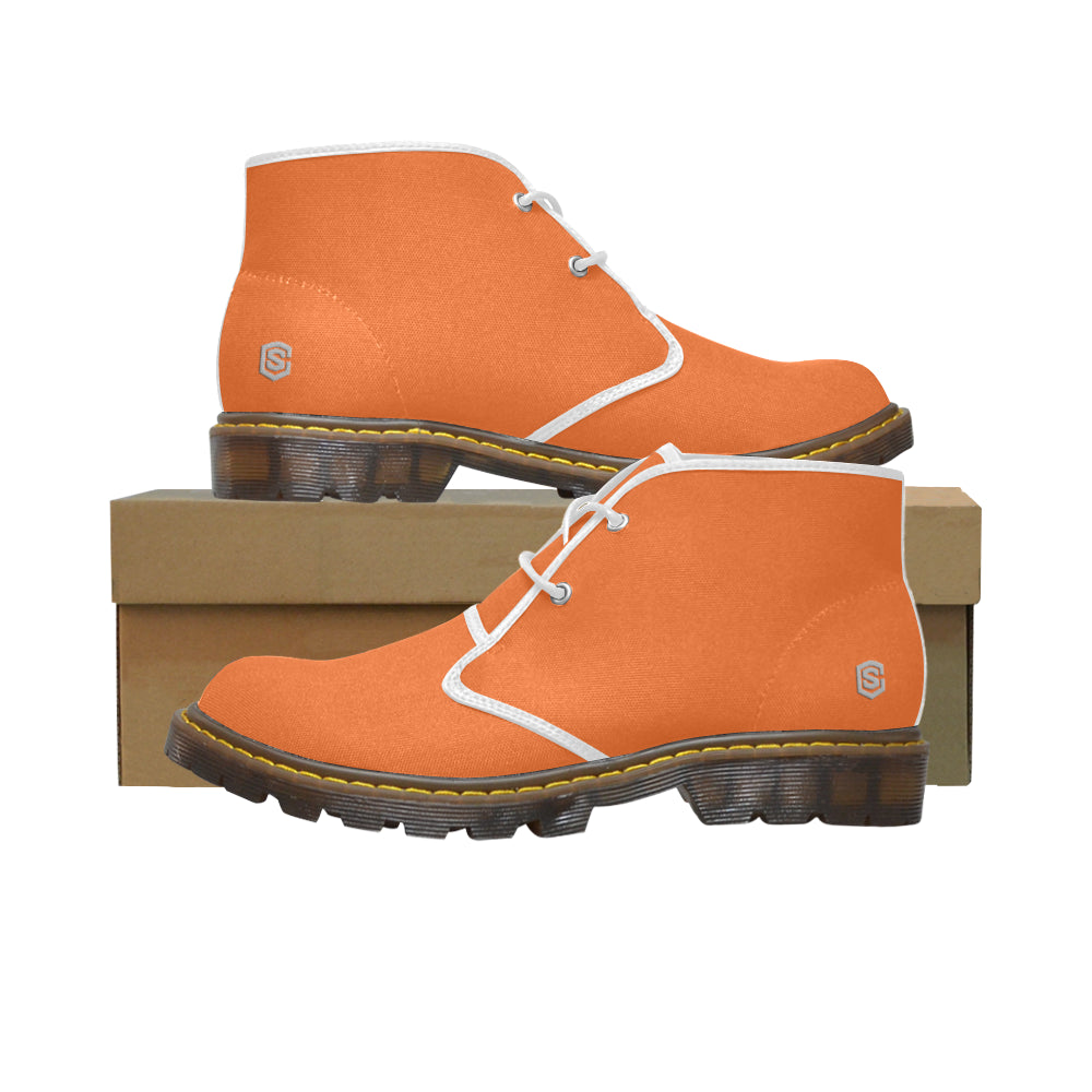 silver Men's Canvas Chukka Boots (Model 2402-1)