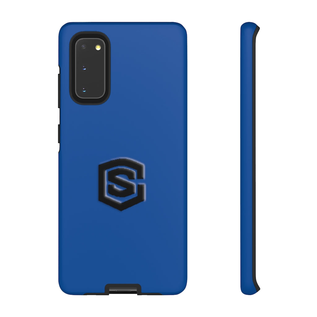 Blue Tough Cases Black Logo