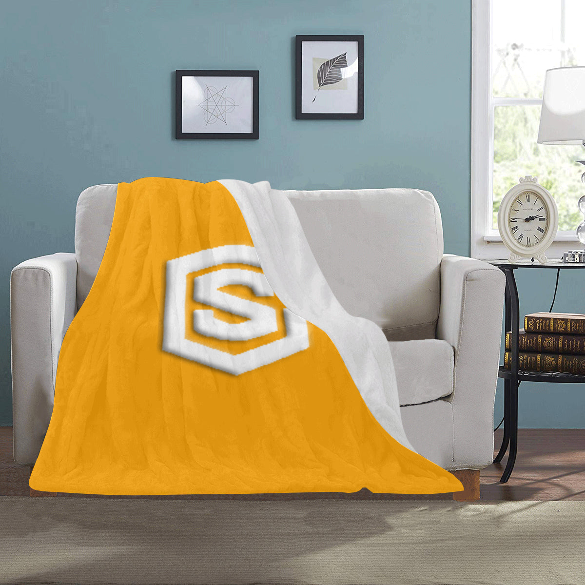 Orange Ultra-Soft Micro Fleece Blanket with White Logo Ultra-Soft Micro Fleece Blanket 30"x40"