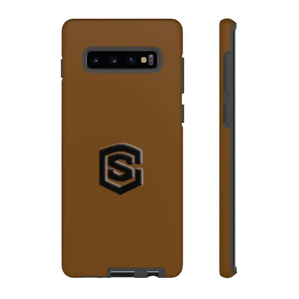 Brown Tough Cases Black Logo