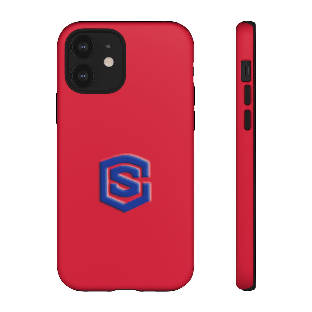 Red Tough Cases Blue Logo