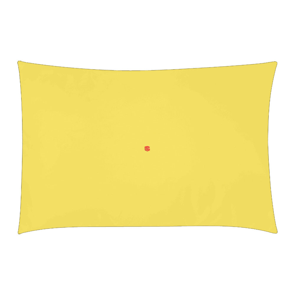 Yellow Duvet Cover Red Logo 3-Piece Bedding Set (1 Duvet Cover 86"x70"; 2 Pillowcases 20"x30")(One Side)