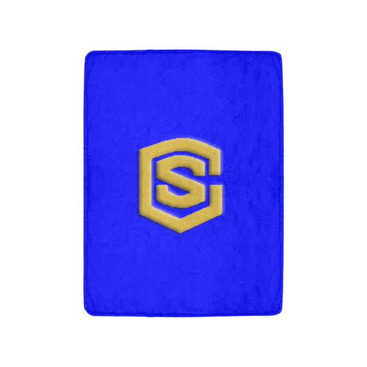 Blue Ultra-Soft Micro Fleece Blanket with Gold Logo Ultra-Soft Micro Fleece Blanket 30"x40"