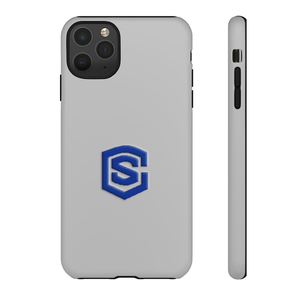 Grey Tough Cases Blue Logo