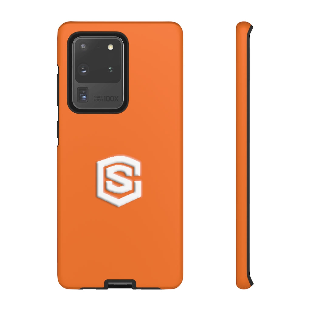 Orange Tough Cases White Logo