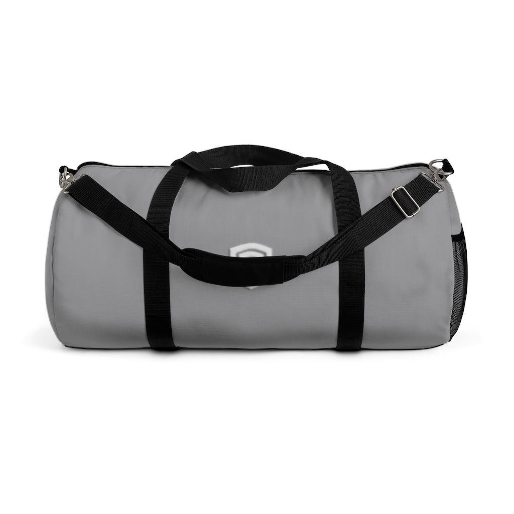 Grey Duffel Bag White Logo