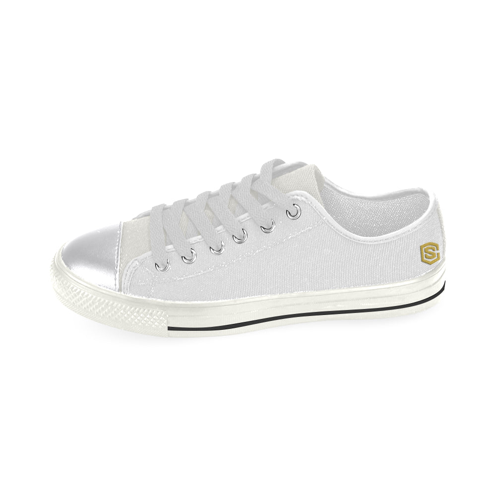 gold logo Women's Classic Canvas Shoes (Model 018)