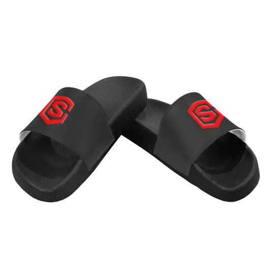 red logo Men's Slide Sandals (Model 057)