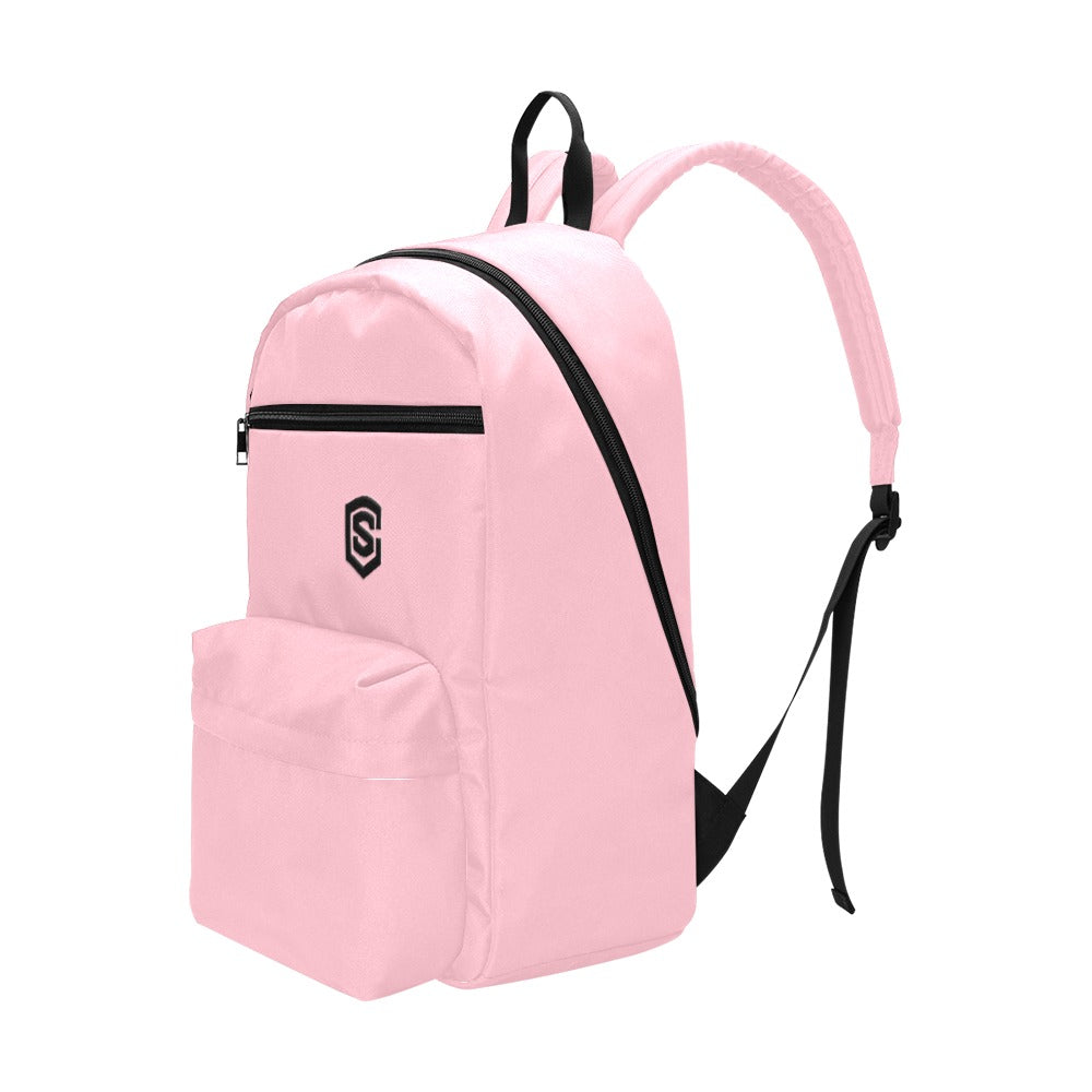 Pink Travel Backpack With Black Logo Travel Backpack(Large Capacity)(Model 1691)