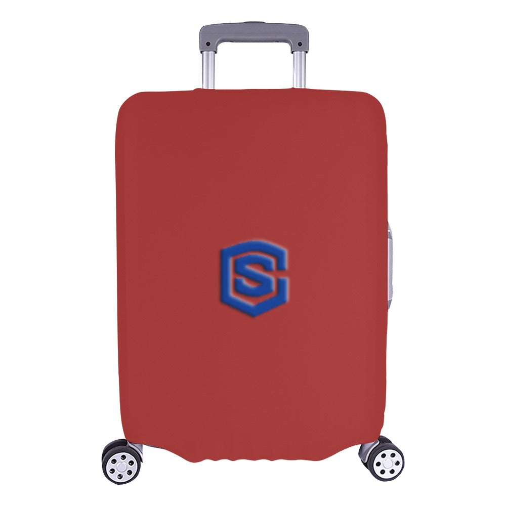 BROWN LUGGAGE COVER WITH BLUE LOGO Luggage Cover (Large Size) (26"-28")