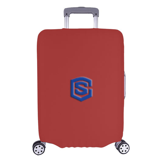 BROWN LUGGAGE COVER WITH BLUE LOGO Luggage Cover (Large Size) (26"-28")