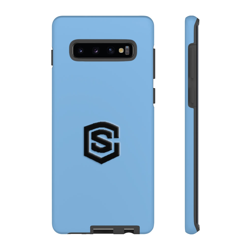Blue Tough Cases Black Logo