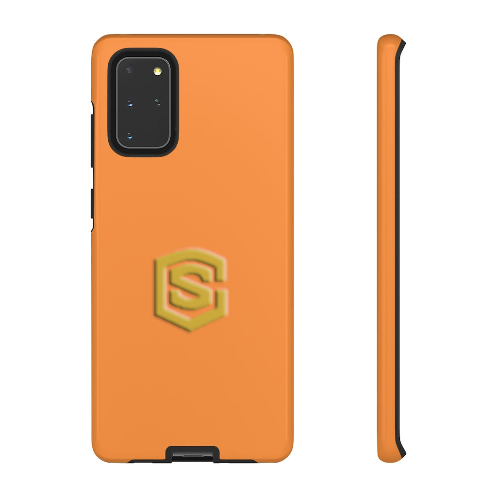 Orange Tough Cases Gold Logo