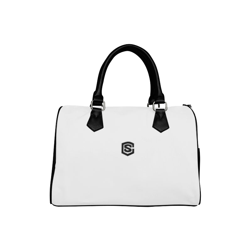 GRAY HANDBAG black logo Boston Handbag (Model 1621)