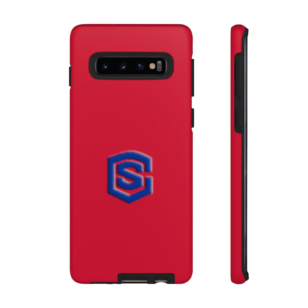 Red Tough Cases Blue Logo