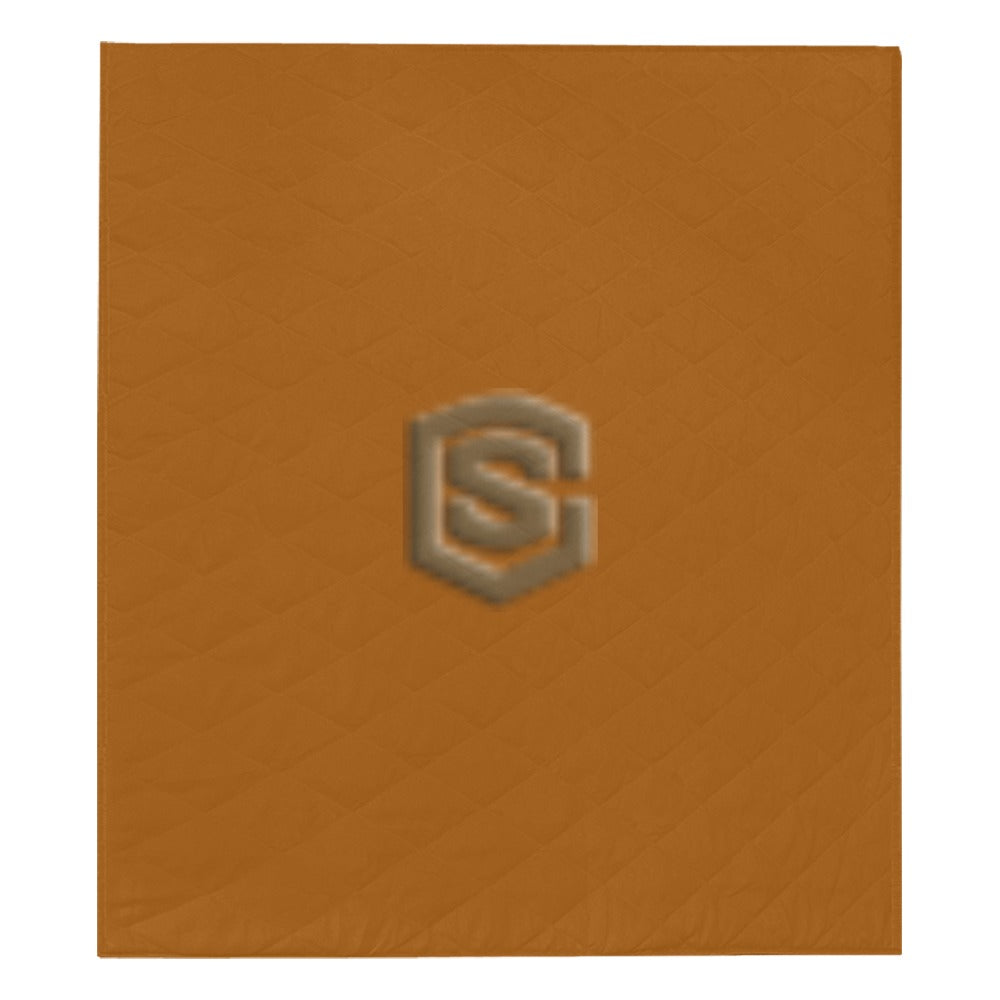 Brown Custom Quilt with Brown Logo Custom Quilt  70" x 80"