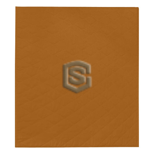 Brown Custom Quilt with Brown Logo Custom Quilt  70" x 80"